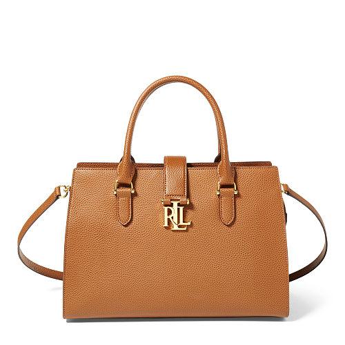 Ralph Lauren Lauren Leather Brigitte Ii Satchel Field Brown