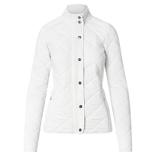 Ralph Lauren Lauren Jersey Quilted Barn Jacket Herbal Milk