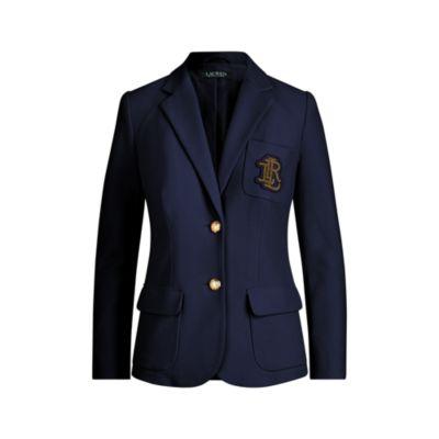 Ralph Lauren Crest Cotton Piqu Blazer Navy