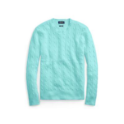 Ralph Lauren Cable-knit Cashmere Sweater Perfect Turquoise