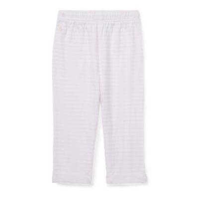 Ralph Lauren Striped Jacquard Knit Pant Delicate Pink/white 24m