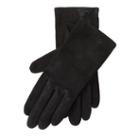 Ralph Lauren Buttoned Suede Gloves Black