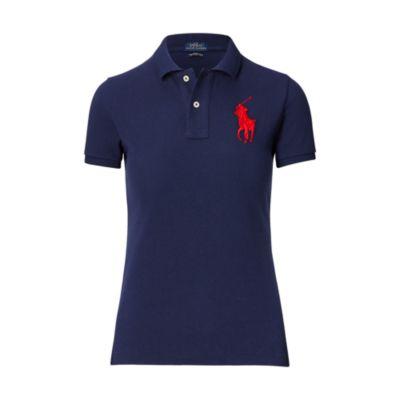 Ralph Lauren Skinny Fit Big Pony Polo Shirt Newport Navy