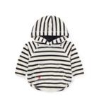 Ralph Lauren Striped Terry Hoodie Clubhouse Cream/ Navy 12m