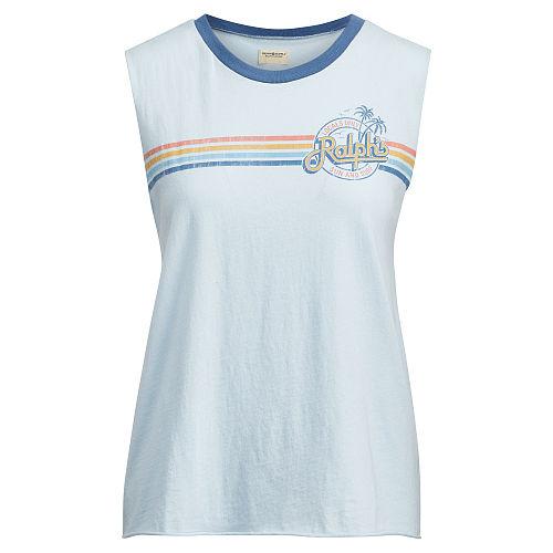 Ralph Lauren Denim & Supply Sleeveless Graphic Tank Blue