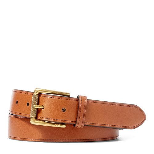 Polo Ralph Lauren Raw-edge Calfskin Belt Cuoio