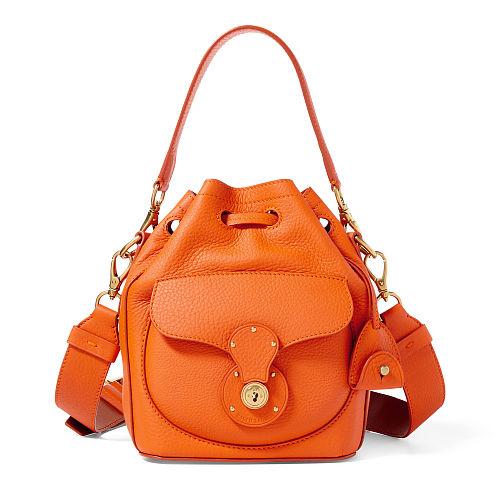 Ralph Lauren Small Ricky Drawstring Bag Orange