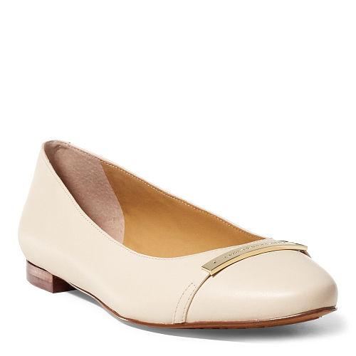 Ralph Lauren Lauren Farrel Leather Ballet Flat
