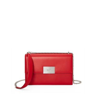 Ralph Lauren Calfskin Rl Chain Bag Red