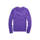 Ralph Lauren Cable-knit Cashmere Sweater Classic Violet