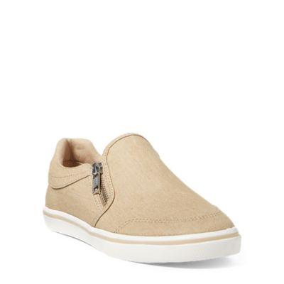Ralph Lauren Jeorgia Denim Slip-on Sneaker Khaki