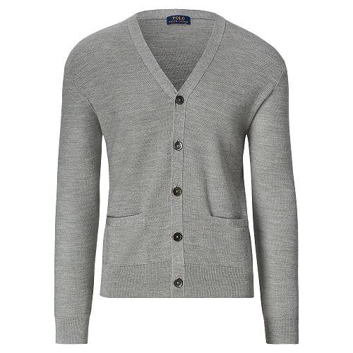 Polo Ralph Lauren Merino-blend Cardigan Fawn Grey Heather
