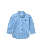 Ralph Lauren Gingham Stretch Cotton Shirt Blue Multi 18m