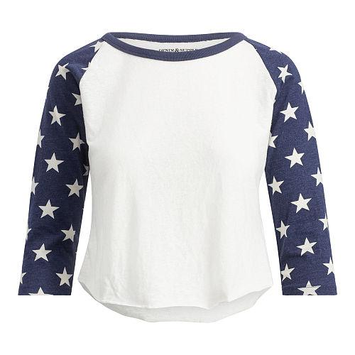 Ralph Lauren Denim & Supply Raglan Jersey Graphic Tee White