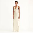 Ralph Lauren Lauren Metallic Halter Gown Pierre Champagne-gold