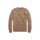 Ralph Lauren Cable-knit Cashmere Sweater Taupe Melange