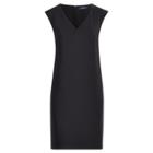 Ralph Lauren Satin Shift Dress Polo Black
