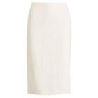 Ralph Lauren Cynthia Linen Pencil Skirt Lacquered Cream