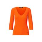 Ralph Lauren Cotton-blend V-neck Sweater Sunset Orange Xlp