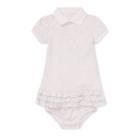 Ralph Lauren Floral Polo Dress & Bloomer Delicate Pink 3m