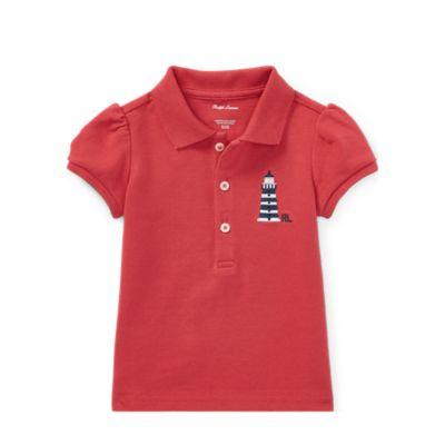 Ralph Lauren Lighthouse Cotton Polo Shirt Nantucket Red 12m