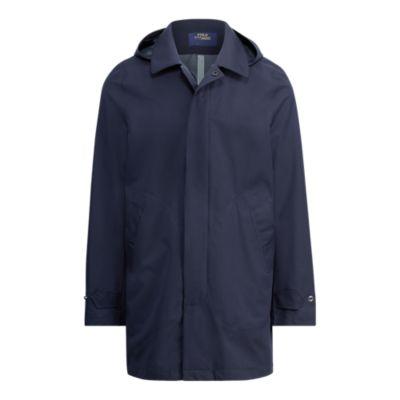 Ralph Lauren Waterproof Twill Coat College Navy