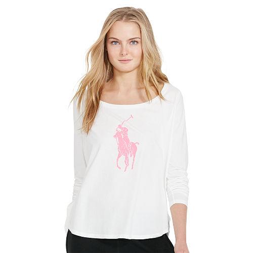 Ralph Lauren Pink Pony Pink Pony Long-sleeve Tee White