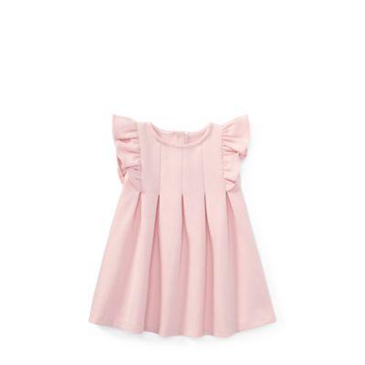 Ralph Lauren Ruffled Ponte Dress & Bloomer Hint Of Pink 3m
