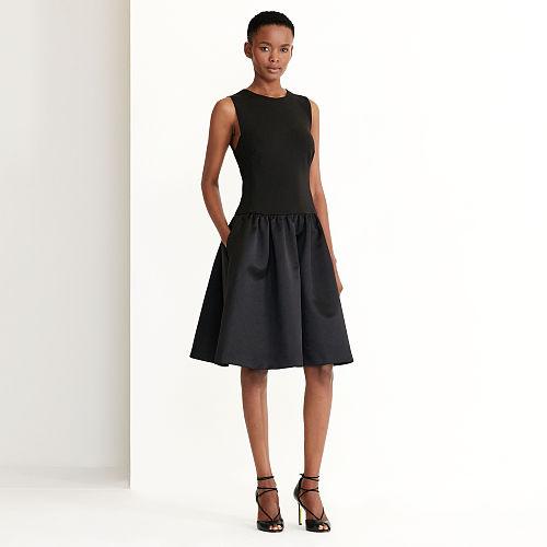 Ralph Lauren Lauren Fit-and-flare Dress Black-black