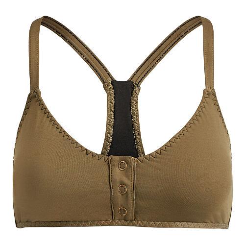 Polo Ralph Lauren Snap-front Bikini Top Olive