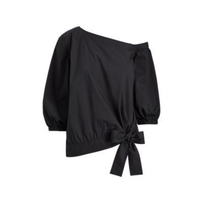 Ralph Lauren Asymmetrical Tie-front Top Polo Black Sp