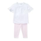 Ralph Lauren Ruffled Top & Legging Set White 9m