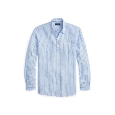 Ralph Lauren Classic Fit Striped Workshirt Sea Blue Multi