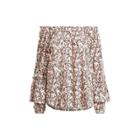 Ralph Lauren Ruffled-cuff Floral Jersey Top Blush Multi Mp