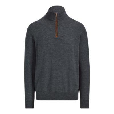 Ralph Lauren Merino Wool Half-zip Sweater Avery Heather
