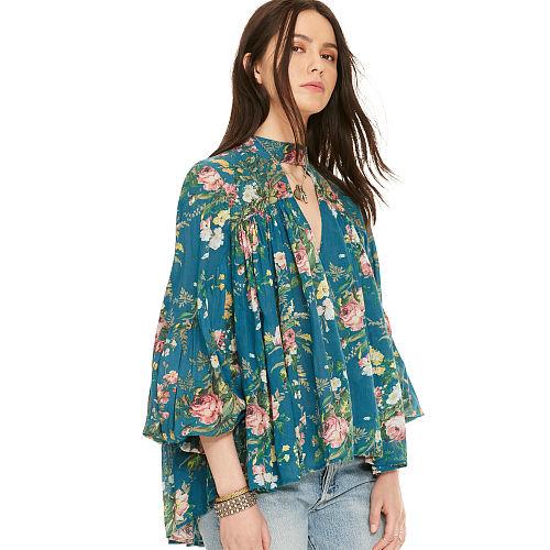 Ralph Lauren Denim & Supply Floral-print Gauze Blouse Amelia Floral