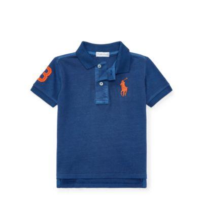 Ralph Lauren Cotton Mesh Polo Shirt Sporting Blue 3m