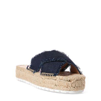 Ralph Lauren Kit Denim Espadrille Blue