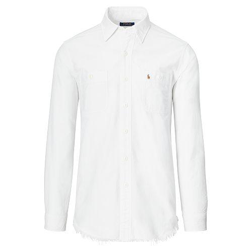 Polo Ralph Lauren Standard Fit Frayed Shirt Bsr White
