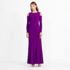 Ralph Lauren Lauren Cutout-shoulder Jersey Gown Electric Purple
