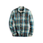 Ralph Lauren Plaid Cotton Twill Workshirt Rl 955 Teal Grey