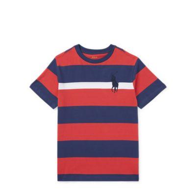 Ralph Lauren Striped Cotton Jersey T-shirt Maine Red Multi 12m