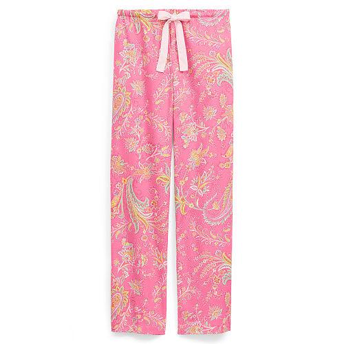 Ralph Lauren Lauren Paisley Sateen Sleep Pant Pink Multi Paisley