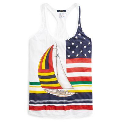 Ralph Lauren Cp-93 Sailing Racerback Tank Pure White