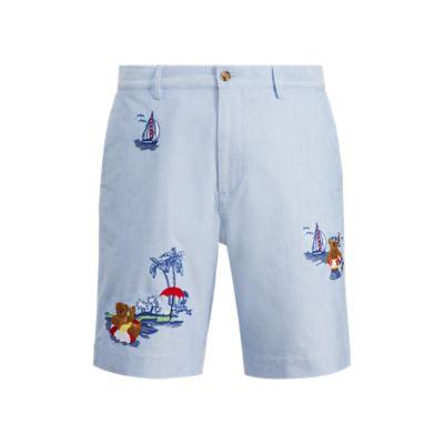 Ralph Lauren Classic Fit Cotton Short Bsr Blue W/ Ao Emb