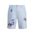 Ralph Lauren Classic Fit Cotton Short Bsr Blue W/ Ao Emb