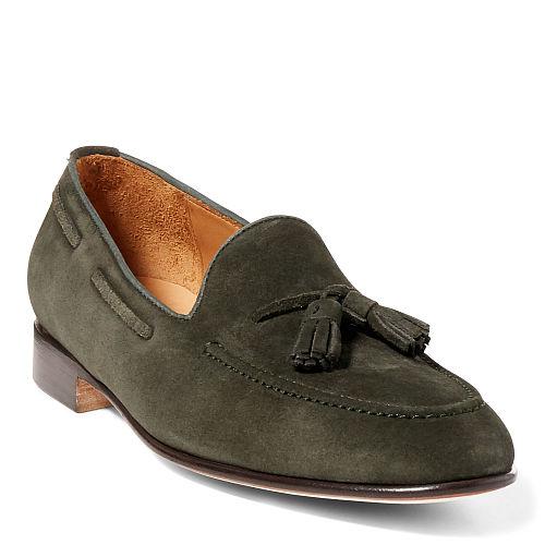 Ralph Lauren Chessington Suede Penny Loafer Rl Loden