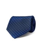 Ralph Lauren Print Silk Crepe Tie Navy/pink