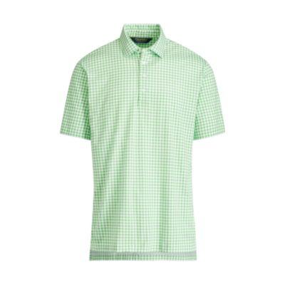 Ralph Lauren Active Fit Jersey Polo Shirt Green/white Gingham