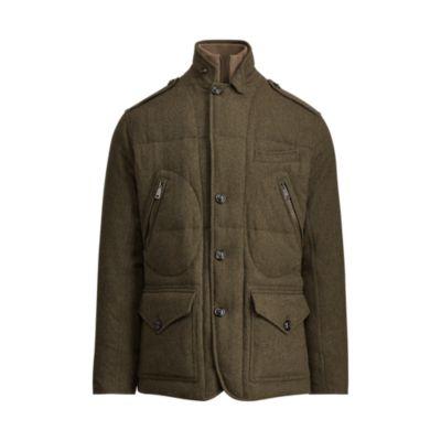 Ralph Lauren Down-paneled Wool Sport Coat Thicket Melange Twill